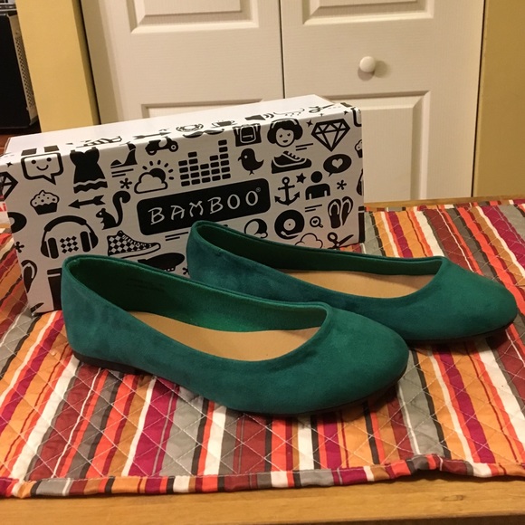 BAMBOO Shoes - Bamboo flats - Emerald Green - NEW